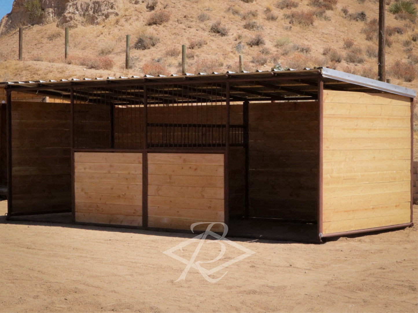 Double Portable Ranch Lodging Shelter W/ divider and 2 front windows