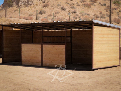Double Portable Ranch Lodging Shelter W/ divider and 2 front windows
